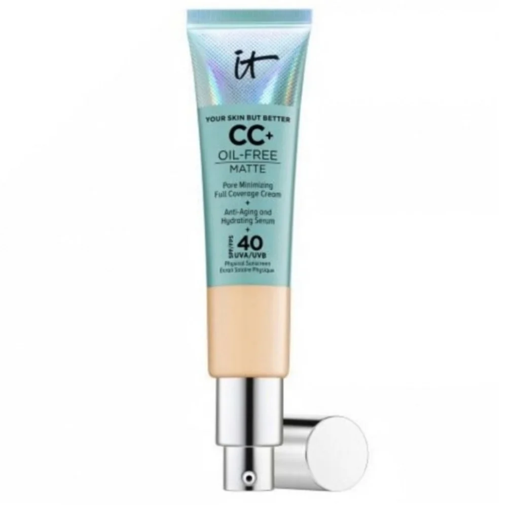 IT Cosmetics CC+ Oil-Free Matte Poreless Full Coverage Cream, Lt/Med SPF 40 NWOB